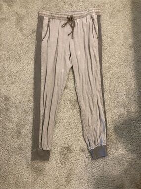 Cloth & Stone Taupe Joggers with Darker Side Stripe